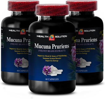 antioxidant supplements - MUCUNA PRURIENS VELVET BEAN EXTRACT 350 MG - mood enhancer, velvet bean extract, memory pills for brain women over 50, brain booster supplement for memory, 3 Bot 180 Caps