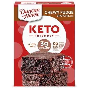 Keto Friendly Chewy Fudge Brownie Mix, Gluten Free, Zero Sugar Added, 10 oz