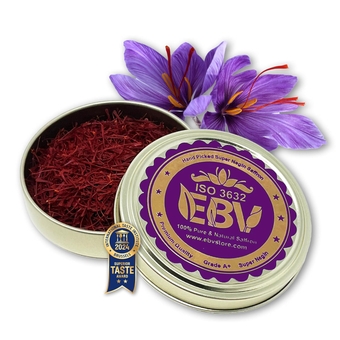 5-Gr Award-Winning Certified Grade1 Saffron Threads- 100% Pure & Natural All Red Golden Spice for Tea, Paella,Tahchin,Golden Milk (Premium Grade) Super Negin Saffron