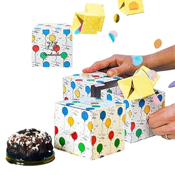 a Balloon Party Confetti Pop Up Gift Box for Holidays, Christmas, Birthdays, nniversaries, and Celebrations - Delicious s for Delivery - Gift for ll ges & Ideal for ll Occasions