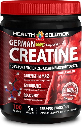 Creatine - GERMAN CREATINE MONOHYDRATE 300 GRAM 60 SERVINGS - improve muscle mass - creatine monohydrate powder - creatine micronized monohydrate - creatine monohydrate 5g powder - 1 Jar