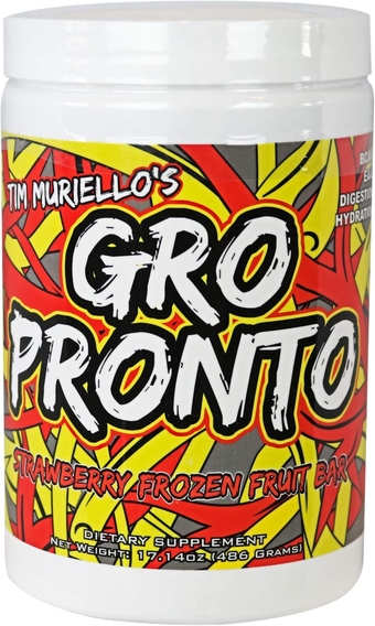 Tim Muriello's GROPRONTO BCAA - EAA - Enzymes - (STRAWBERRY) - Muscle Recovery - Intra Workout - Post Workout - Super Delicious - High Leucine - Essential Amino Acids - Muscle Repair Growth Powder