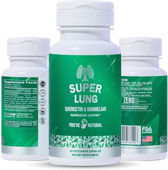 Lung Support Supplement & Respiratory Health, Promote Nasal, Chest & Bronchial Health, Support Immune System, Open and Clear Airways - Quercetin, Bromelain, Vitamin D - 30 Days Supply