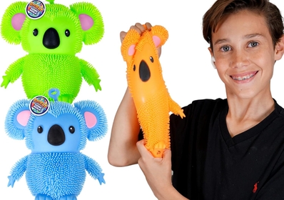 Koala Bear Pets Stretchy Squishy Fidget Toy (2 Koalas Assorted) Stress Relief Bedtime Buddies, with Hair Tentacles Like Noodles. Party Favor Birthday Decorations Bouncy Toy for Kids & Adults 6710-2s