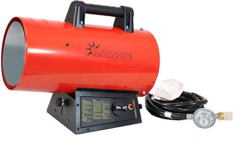 60,000 BTU Forced Air Propane Heater - Auto-Shutoff - For Garages, Warehouses, and Outdoor Sites - ETL Listed