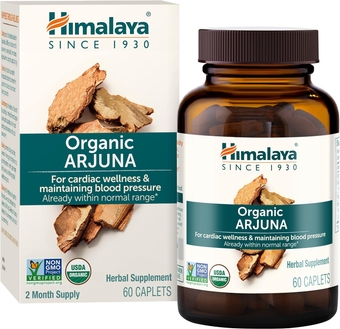 Organic Arjuna Herbal Supplement, Cardiovascular Support, Blood Pressure Maintenance, Heart Health, USDA Certified Organic, Non-GMO, Vegan, 700 mg, 60 Plant-Based Caplets, 60 Day Supply