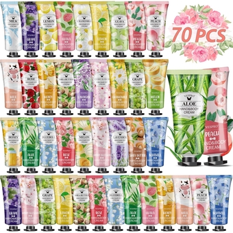 70 Pack Hand Cream Gifts Set For Women, Bulk Hand Lotion Travel Size for Dry Cracked Hands, Mini Hand Lotion for Mother's Day Gifts, Valentines Day Gifts and Baby Shower Party Favors