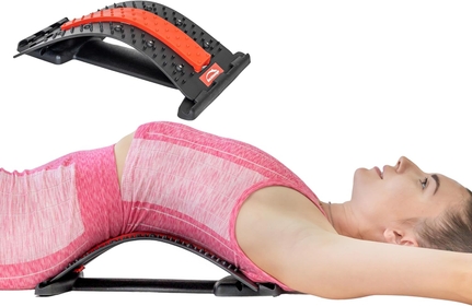 Back Stretcher Back Cracker Board Pain Relief Device w Targeted Acupressure Lower and Upper Back Muscle Pain Relief with 4-Level Adjustable Back Stretcher for Alignment and Decompression