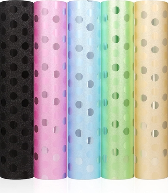 Glitter Vinyl Permanent Vinyl Circles Adhesive Vinyl -12inches x 12inches,4 Vinyl Sheets for DIY Decoration,Vinyl for All Kinds of Cutting Machines