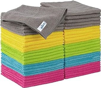 Microfiber Cleaning Cloth, All-Purpose Cleaning Towels, Pack of 50, Size 11.8 x 11.8 in