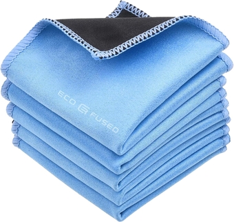 Microfiber Cleaning Cloths - 5 Pack - Double-Sided Cleaning Cloths - Microfiber and Suede Cloth for Smartphones, LCD TV, Tablets, Laptop Screens, Camera Lenses and Delicate Surfaces