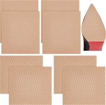 2 Style 4 Pairs Shoe Sole Protectors Self Adhesive Silicone Non-Slip Shoes Cover Bottoms Shoe Insoles for Women High-Heels（Burlywood）
