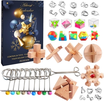 Brain Teaser Advent Calendar 2023 for Adults, Metal Wire Puzzles Christmas Countdown Calendar,Fidget toys Gift for Adults Teens Girls Boys,24 Days of Surprise!
