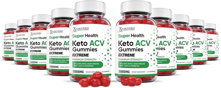 (10 Pack) Super Health Keto ACV Gummies Extreme Formula 2000MG with Pomegranate Juice Beet Root B12 600 Gummys