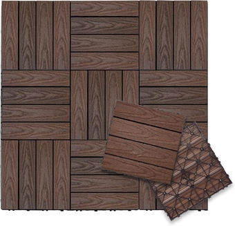 UltraShield Naturale 1 ft. x 1 ft. Quick Deck Outdoor Composite Deck Tile in California Redwood (10 sq. ft. per Box)