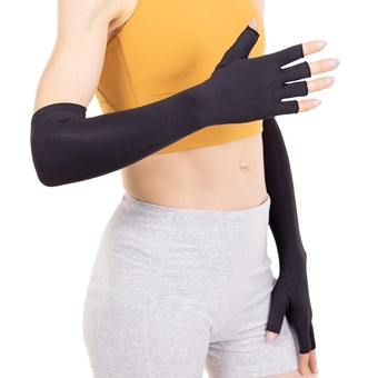 Compression Arthritis Gloves - Copper Hand Support for Rheumatoid or Psoriatic Arthritis, Carpal Tunnel Syndrome, Osteoarthritis, Swelling, Gout and Raynaud's Pain (Small - Pack of 2)