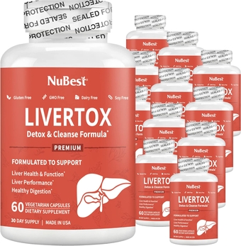 Liver Cleanse Detox & Fatty Liver Repair - Liver Supplement by LIVERTOX with Milk Thistle, Choline, Beet, Turmeric, Artichoke & Dandelion - Liver Supplement for Liver Detox and Healthy Liver - Pack 12