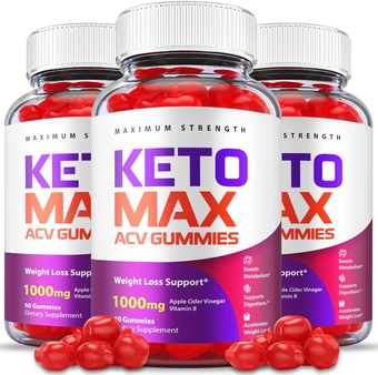 (3 Pack) Keto Max ACV Gummies - Official Formula, Vegan - Keto Max Gummies ACV with Apple Cider Vinegar 1000 mg Gummy, Vitamin B12, Beet Root Juice, Pomegranate Juice, Ketomax Gummies (180 Gummies)