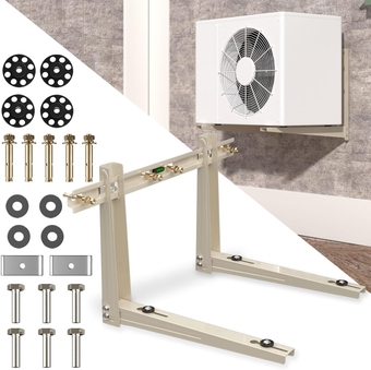Mini Split Wall Mounting Bracket for 7000-12000 BTU Universal Ductless Air Conditioners, Heat Pumps, Compressors & HVAC Systems, Outdoor Heavy Duty Foldable Wall Mount Condenser Bracket