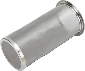 Cold Brew Coffee Filter, Stainless Steel Reusable Wide Mouth Mesh Cylindrical Filter with White Gasket Infuser Coffee Strainer for Iced Drinks, Sun Tea Infuser and Cold Brew Coffee Maker (8 * 15cm)