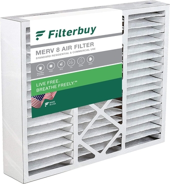 16x20x5 Air Filter MERV 8 Dust Defense (1-Pack), Pleated HVAC AC Furnace Air Filters Replacement for Honeywell FC100A1003 (Actual Size: 15.38 x 19.75 x 4.38 Inches)