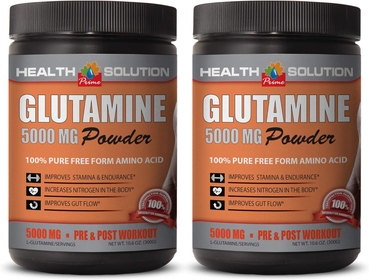 Best Supplement for Muscle Pump - GLUTAMINE 5000MG Powder - 100% Pure Free Form Amino Acid - glutamine Powder USA - 2 Cans 600 Grams