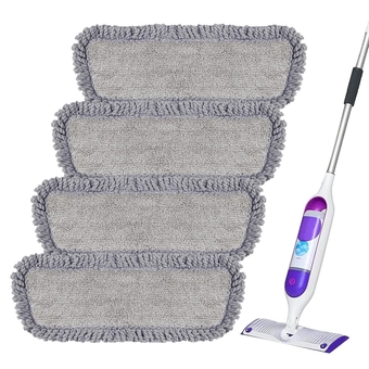 Microfiber Spray Mop Replacement Pads 15.7" Compatible with Swiffer PowerMop, Washable Mop Refills Floor Cleaning Pads for Dry Wet Dust Mops, Mop Head Refills for Kitchen Home Floor Cleaning, 4 Pack