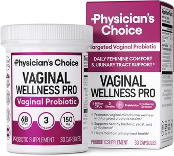 Choice Vaginal Probiotics for Women - Unique with Licorice Root - PH Balance, Odor Control, Yeast, Vaginal Microbiome & Feminine Health - 6B CFU - Organic Prebiotic, Cranberry - 30 CT