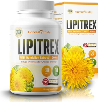 Swollen Feet and Ankles? Lipitrex Helps Reduce Swelling in Legs and Feet from Water Retention, Edema, & Slows Your Ankles from Swelling - Best for an Ankle that is Swollen, Swollen Foot, Edema in Leg