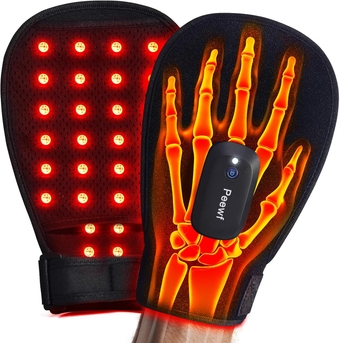Red Infared Light Therapy Gloves For Hand And Wrist Joint Discomfort, Red Light Therapy For Hands With Arthritis, Cordless Rechargeable Infrared Gloves