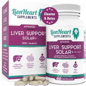 Liver Cleanse Detox & Repair Fatty Liver - Liver Support with Milk Thistle & Solarplast - Gallstones Dissolver - Bile Builder - for Men and Women - 60 Capsules