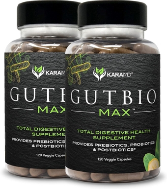 GutBio Max |Gut & Digestive Support Supplement | Prebiotics, Probiotics & Postbiotics | Healthy Fiber & Enzymes to Boost Energy & Digestion | Non-GMO, Gluten Free & Vegan Friendly | 2 Pack