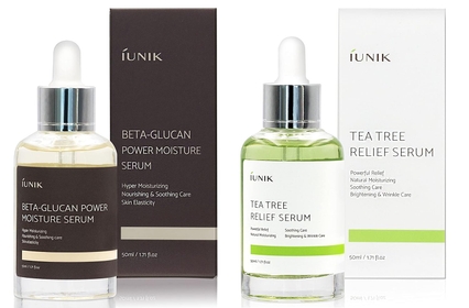 iUNIK 98% Beta-Glucan Power Deep Moisture Serum - Intense Hydration, Mushroom Yeast Extracts + Tea tree Relief Natural Facial Serum 1.71 Fl Oz, Acne Treatment Serum Ampoule Clear Skin