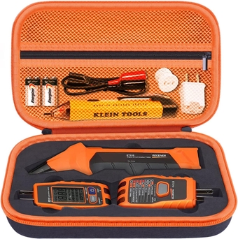 Hard Case for Klein Tools ET310 AC Circuit Breaker Finder Electric Tester & 80041 Outlet Repair Tool Kit & RT250 GFCI Outlet Tester and Accessories Electrical Tools Storage Organizer Bag (Case Only)