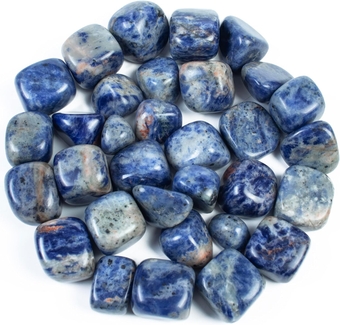 1LB Sodalite Tumbled Stones and Crystals bulk 2000+ Carats Natural Crystal Kit for Reiki Healing Crystal Polished, Tumble Stones, Chakra Balancing, Reiki Gift, Home Decor Size : 20-25 mm