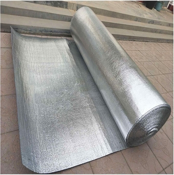 Double Bubble Foil Insulation Kit Aluminum Insulation Roll Self-adhesive Vapor Barrier Thermal Insulation Shield Foil Double Bubble Metal Building Engineered Foil for Wall Shed Loft Door F(Size:1x15m)