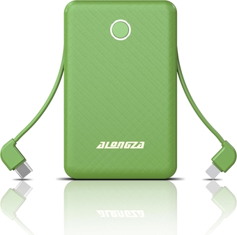 6000mAh Small Portable Phone Charger with Built in Cable Lightweight Power Bank USB C Fast Charging External Battery Pack Slim Backup Charger Compatible with Phones, Android