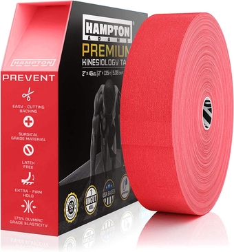 (135 Feet) Bulk Kinesiology Tape Roll Sports Therapy Support for Knee, Muscle, Wrist, Shoulder, Back/Original Uncut Premium Therapeutic Elastic & Hypoallergenic Cotton - (Red)