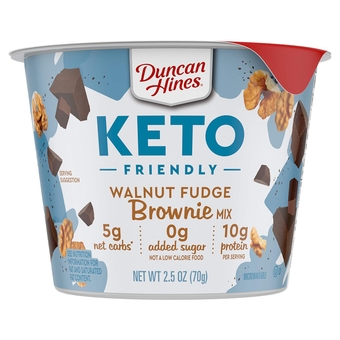 Keto Friendly Dessert Cups Walnut Fudge Brownie Mix, 2.5 oz