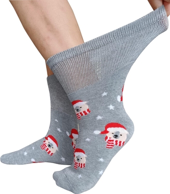 Extra Wide Diabetic Socks for Men Women, Bariatric Lymphedema Neuropathy Socks, Non Binding Cast Sock, Warm Sock
