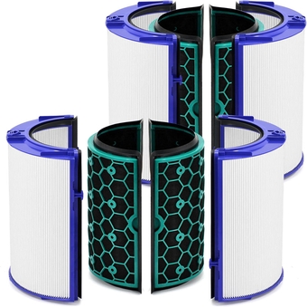 360 Combi H13 HEPA + Carbon Replacement Air Purifier Fan Filter Compatible with Dyson HP04 HP06 HP07 HP09 HP10 HP4B TP4A TP7A TP04 TP06 TP07 TP09 TP10 PH01 PH02 PH03 PH04 PH3A 970341-01 2-Pack