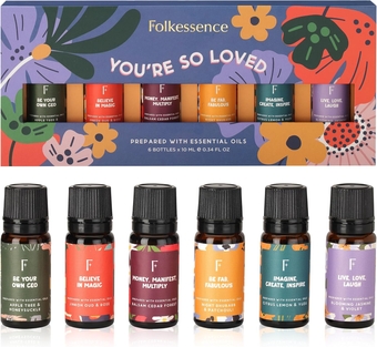 Fragrance Oil for Diffuser, Set of 6 Premium Essential Oils Set for Diffusers for Home, Aromatherapy Diffuser Oil Scents - Patchouli, Jasmine, Rose, Apple Tree, Oud, Cedar Gifts