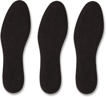 Pedag Summer | Terry Cotton Sockless Insoles | Barefoot Inserts Handmade in Germany | Absorbs Sweat & Controls Odor | Wear Without Socks | Washable | US Women 9/ Men 6/ EU 39 | Black | 3 Pair