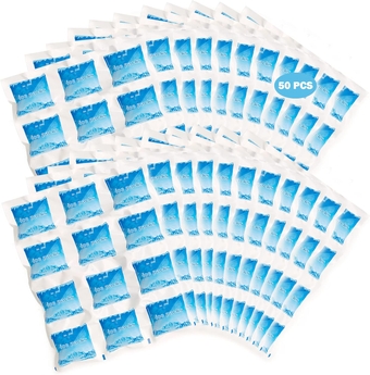 Shipping Cold Packs, 50Pcs Ice Pack Sheets Reusable for Coolers Frozen Food Lunch Bag Box,Ice Packs Freezer for Shipping Transport Long Lasting Cold Gel Package (50 Sheets, 11.4'' x 8.4'')
