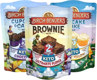 Keto Chocolate Cake, Keto Classic Yellow Cake, and Keto Ultimate Fudge Brownie Mix Variety (Pack of 3)
