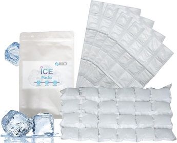 Reusable Ice Pack Sheets for Coolers - Flexible Ice Sheets Cooler Ice Blankets for Camping - Lunch Bag Freezer Packs - Ice Mat Chiller Keep Food Fresh Beverage Cold, 96 Packs