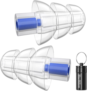 True High Fidelity Ear Plugs for Concerts,[25dB Noise Reduction] Hearing Protection Concert Earplugs for Musicians and Noise Sensitivity, Suit for Festivals, Nightclubs and All Raves (Blue)