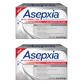 Deep Cleansing Acne Treatment Bar Soap with Baking Soda and 2% Salicylic Acid, 4 Ounce, Pack of 2