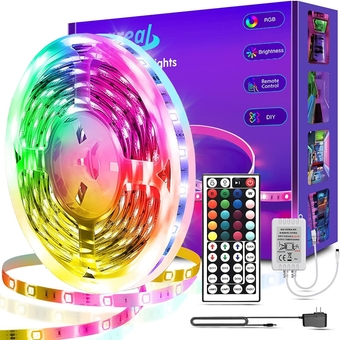 50ft Led Lights for Bedroom, Led Strip Lights Color Changing Led Lights with 44 Key IR Remote, Led Light Strips for Bedroom Party Home Decoration