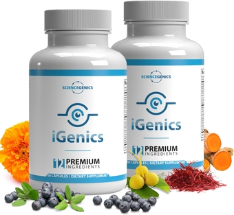 i Premium Eye Vitamins with AREDs 2+ Formula with 12 Natural, Vegan Ingredients, Non-GMO Mineral Supplements for Strained Vision & Dry Eyes with No Fillers